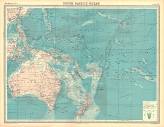 Mapa jižního Tichého oceánu