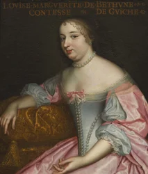 Marguerite Louise Suzanne de Béthune 1643-1726, hraběnka z Guiche, vévodkyně z Lude, asi 1665.