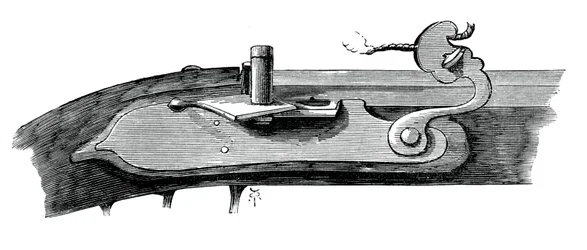 Matchlock, konec 17. století, z Tower of London, c1880