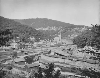 Mauch Chunk, Pennsylvania, ukazuje Mount Pisgah, c1897.