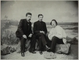 Maxim Gorkij, Ivan Bunin a Nikolaj Telešov, 1900