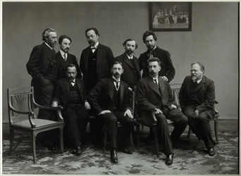 Členové literární skupiny Sreda Středa, 1910