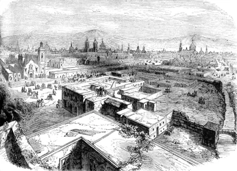 Mexico City, Mexiko, polovina 19. století c1880