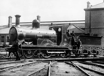 Lokomotiva Midlands a Great Western Railway Ireland 2-4-0 Rob Roy, 1873