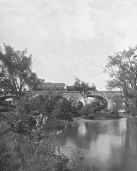 Mill Creek Bridge, Pennsylvania Railroad, USA, c1900.
