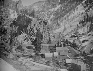 Důlní tábor, Nevada, c1897.