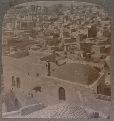 Muslimská čtvrť Jeruzaléma, z anglické školy, c1900
