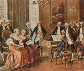 Mozart hraje pro císařovnu Marii Terezii, 1. října 1762, 1936