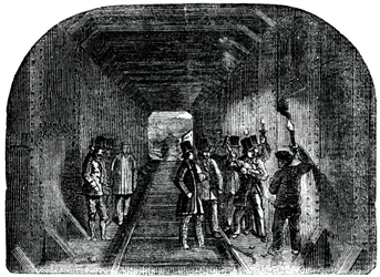 Pan Stephenson nasazuje poslední nýt, 1886