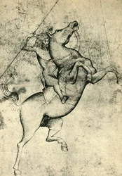 Nahý muž na koni, počátek 15. století, 1943
