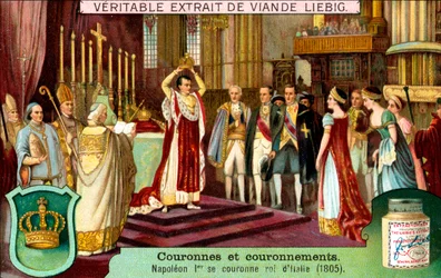 Napoleon I. se v roce 1805, c1900, korunoval italským králem