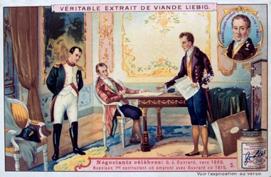 Napoleon Vyjednávání půjčky s Gabrielem Julienem Ouvrardem, 1815, 19. století