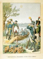 Napoleon a Massena na ostrově Lobau, květen 1809, 19. století
