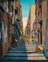 Neapol - Pallonetti Santa Lucia, c1900.