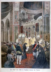 Nový rok v ruském kostele v Paříži, 1894