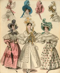 Nejnovější londýnská a pařížská móda, c1830-c1840