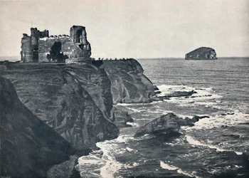 North Berwick – hrad Tantallon and the Bass Rock, 1895