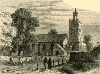 Old Camberwell Church v roce 1750, c1878.
