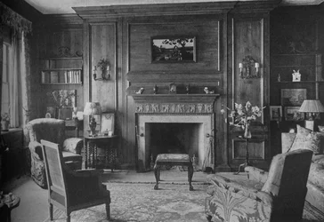 Staré gruzínské obložení v Miss Morgans Office, dům slečny Anne Morgan, New York City, 1924