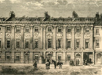 Staré domy v Great Queen Street, South Side, 1850, 1881.