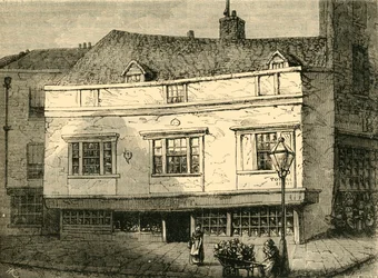 Staré domy v Tothill Street, Westminster, 1881.