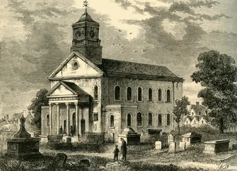 Old Newington Church v roce 1866, c1878.