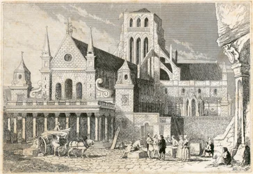 Stará katedrála svatého Pavla, City of London, 1660