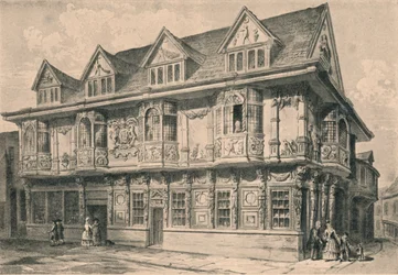 Starý dům v Ipswich, Suffolk, 1915