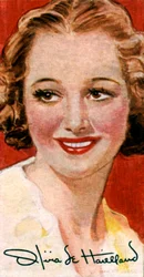 Olivia de Havilland, 1916-, americká filmová herečka japonského původu, 20. století