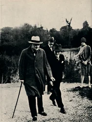 Na dovolené se svým synem v Itálii, 20. léta, 1945.