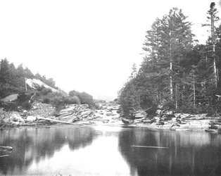 Na řece Ammonoosuc, White Mountains, New Hampshire, USA, c1900.