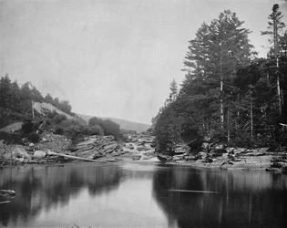 Na řece Ammonoosuc, White Mountains, New Hampshire, c1897.