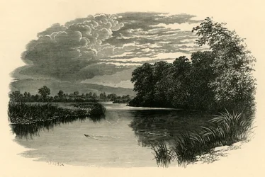 Na Avonu. Strensham Reach, c1890.