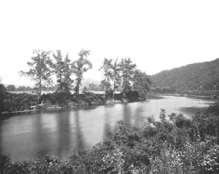 Na Conemaugh, poblíž New Florence, Pennsylvania, USA, c1900.