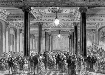 Slavnostní otevření nových kanceláří Daily Telegraph, Fleet Street, Londýn, 28. června 1882