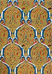 Ornamenty v panelech, Dvůr mešity, 1907.