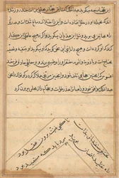 Stránka z Příběhů papouška Tuti-nama: textová stránka, c. 1560.