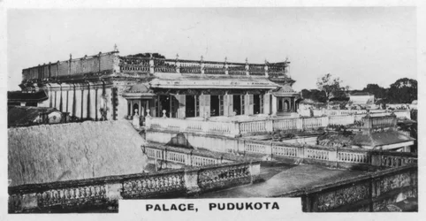 Palác, Pudukottai, Tamil Nadu, Indie, c1925