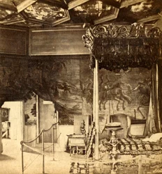 Palác Holyrood. Ložnice Queen Marys, c1912.