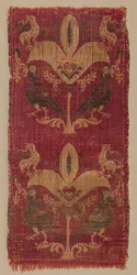 Palmety a ptáci z tuniky nebo záclony, 500-600.