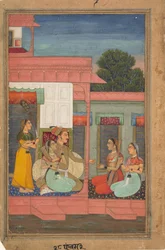 Panchama Ragini: Stránka ze série Ragamala Garland of Musical Modes, ca. 1640.