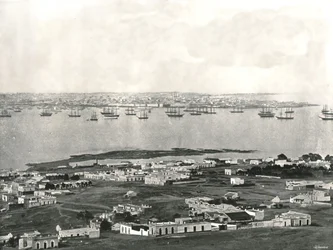 Panorama z kopce, Montevideo, Uruguay, 1895.