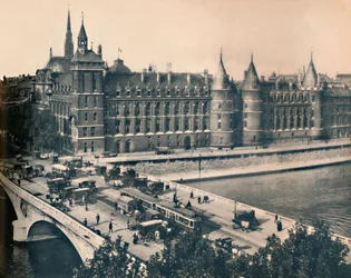 Paříž. - Concierge. -LL, c1910.