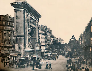 Paříž. - Porte Saint-Denis A Boulevards. -LL, c1910.