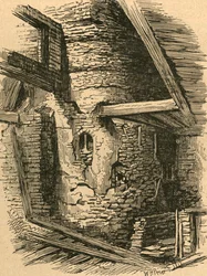 Část staré londýnské zdi poblíž Falcon Square, 1870, 1897.