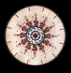 Phenakistiscope (Phenakistoscope) disk zobrazující žongléra, c 1830