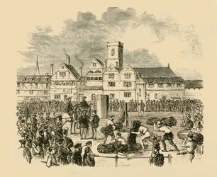 Místo popravy, Old Smithfield, 1890.