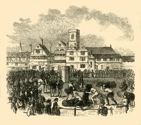 Místo popravy v Old Smithfield, c1872.