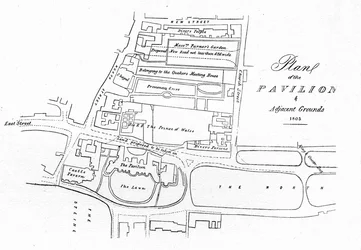 Plán pavilonu a přilehlých pozemků - 1803, 1939