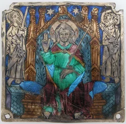 Deska s Kristem v majestátu, Katalánština, 14. století.